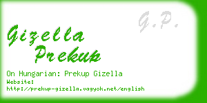 gizella prekup business card